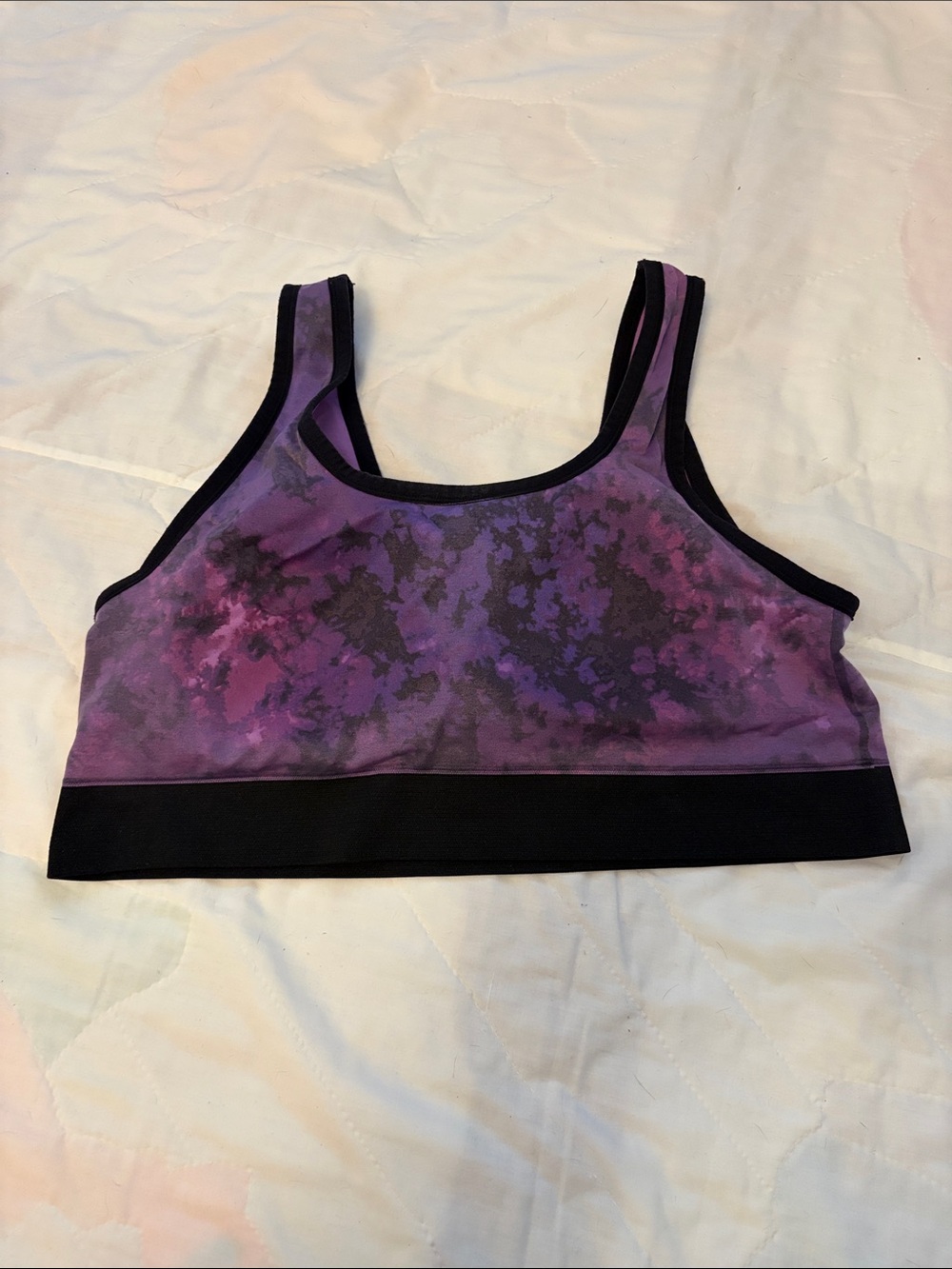 torrid Purple Tie-Dye Sports Bra with Black Trim